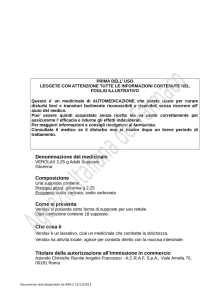 Denominazione del medicinale Composizione Come