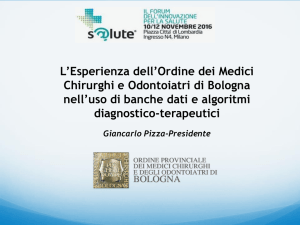 L`Esperienza dell`Ordine dei Medici Chirurghi e Odontoiatri di