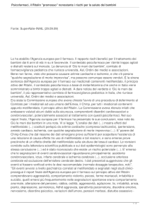 Psicofarmaci, il Ritalin "promosso" nonostante i rischi per la salute