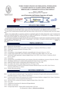 Programma con il Patrocinio dell`Istituto Superiore di Sanità PRIMA