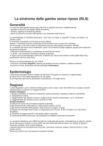 La sindrome delle gambe senza riposo (RLS)