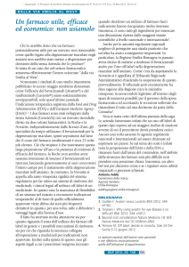 Un farmaco utile, efficace ed economico: non