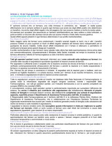 La valutazione del rischio da farmaci