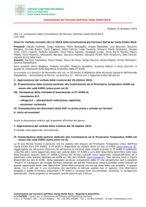 30 novembre 2010 - Area Vasta Emilia Nord