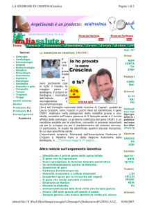 Altre notizie sull`argomento Genetica Pagina 1 di 2 LA SINDROME