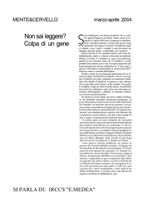 Non sai leggere? - IRCCS Eugenio Medea