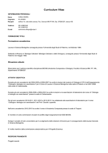 Curriculum Vitae - UNIPA-Portale della Didattica