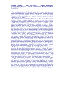 Helmuth Plessner, I gradi dell`organico e l`uomo. Introduzione all