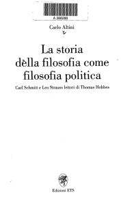 La storia dèlia filosofia come filosofia politica