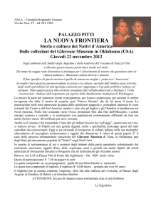 palazzo pitti mostra nuova frontiera volantino