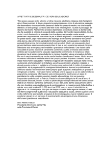 AFFETTIVITA` E SESSUALITA` - Istituto G. Leopardi