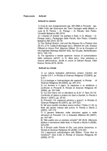 Articoli Articoli in volumi 1) Cura le voci Insegnamento (pp. 691