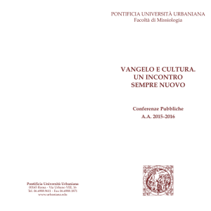 VANGELO E CULTURA. UN INCONTRO SEMPRE NUOVO