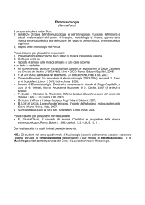 Etnomusicologia - Dipartimento di Musicologia
