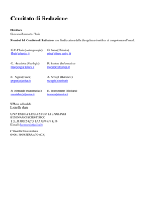 Comitato di Redazione - Università degli studi di Cagliari.