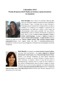3 dicembre 2015 Premi di laurea ACAT Italia su tortura e pena di