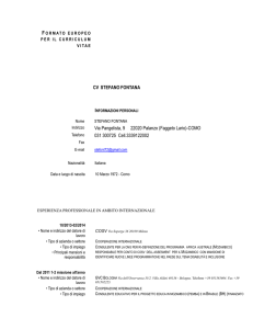 curriculum fontana s. - Comune di Faggeto Lario