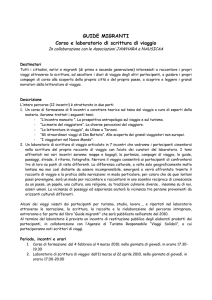 GUIDE MIGRANTI Corso e laboratorio di scrittura di viaggio
