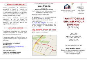 programma incontri Linee di antropologia cristiana