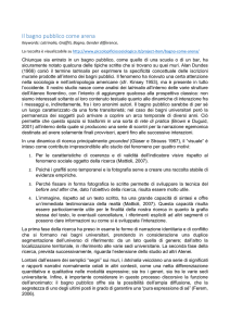 Il bagno pubblico come arena - Piccolo Opificio Sociologico
