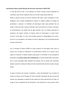 Introduzione Matera quale filosofia del nascente Laboratorio AIDDA