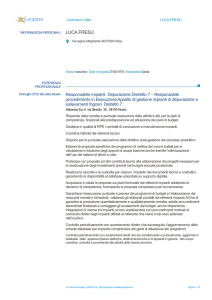 Curriculum Vitae - Comune di Palau