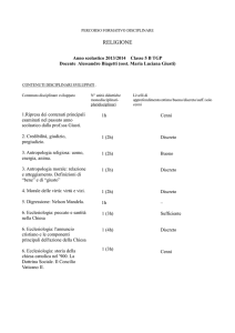 PERCORSO FORMATIVO DISCIPLINARE