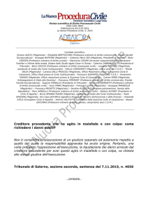 Editrice Creditore procedente che ha agito in malafede o con colpa