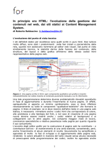 In principio era HTML: l`evoluzione della gestione dei