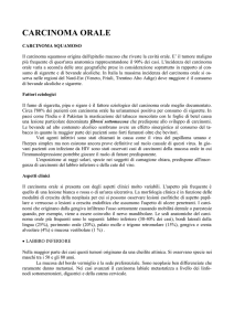 CARCINOMA ORALE