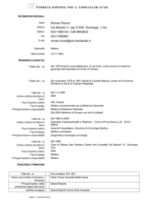 modello di curriculum europeo - Centro Medico Pediatrico " Il
