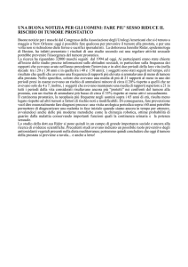 UNA BUONA NOTIZIA PER GLI UOMINI: FARE PIU` SESSO
