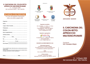 il carcinoma del colon-retto: approccio multidisciplinare