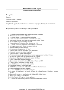 Esercizi di Analisi Logica: Complemento di Denominazione