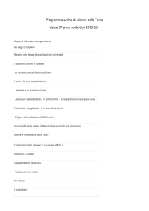 Programma svolto di scienze della Terra classe 1P