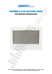 PANNELLO IN ACCIAIO INOX PER IMPIEGO