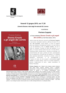 Venerdi 12 giugno 2015, ore 17,30 Floriana Coppola e il suo