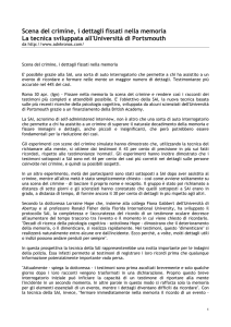Ricordare la scena del crimine - Cooperativa-Tre