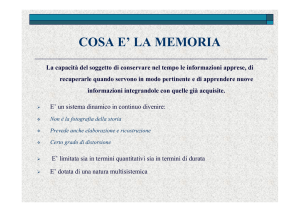Memoria I - FOR.PSI.COM. Uniba