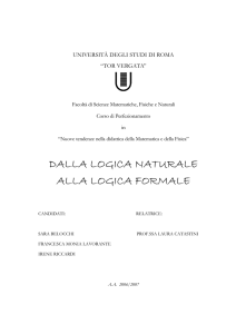dalla logica naturale alla logica formale