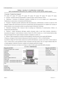 Modulo 1 – Esercizio n° 1: Uso della tastiera e termini tecnici Aprire