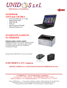 NOTEBOOK ASUS mod. L8C20EA STAMPANTE SAMSUNG SL