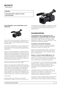 Sony : Informazioni sul prodotto : HVR