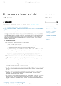 Risolvere un problema di avvio del computer