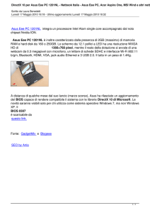 DirectX 10 per Asus Eee PC 1201NL