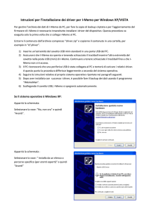 Istruzioni per l`installazione dei driver per I