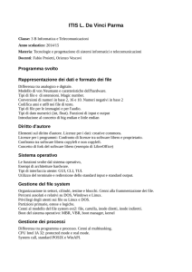 Programma Tecnologie.. - Itis Leonardo da Vinci