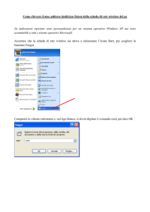 Come rilevare il mac address (indirizzo fisico) della scheda di rete