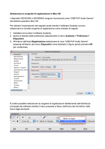 Selezionare la sorgente di registrazione in Mac OS I dispositivi