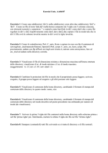 Esercizi Unix. AA06/07 Esercizio 1: Creare una subdirectory `dir1`e
